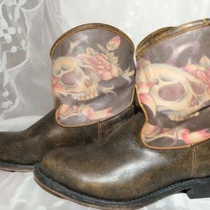 Ash Janice Western Boots, Distressed, Size 37